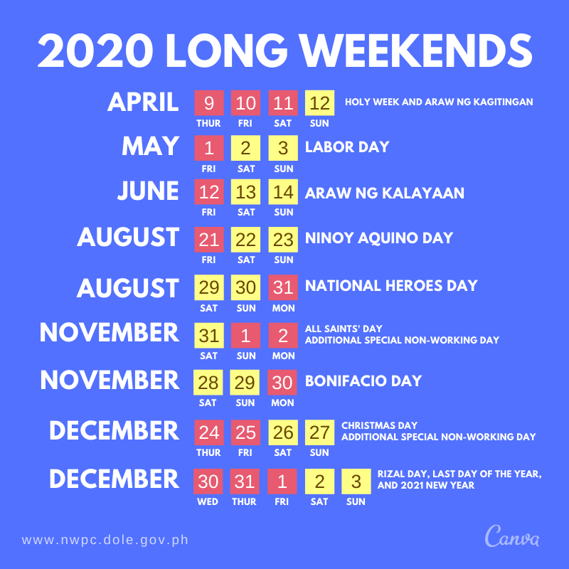 November Holidays 2024 Philippines Shara Delphine