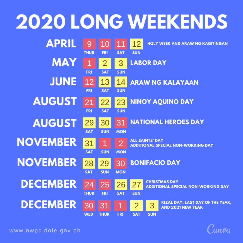 Philippine Public Holidays 2025 Nana Theresita